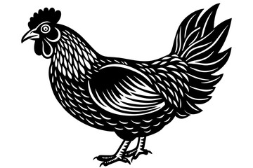 chicken silhouette vector illustration