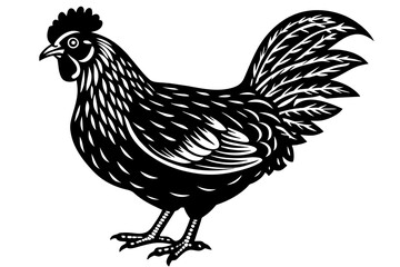 chicken silhouette vector illustration