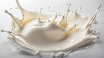 white milk splashes