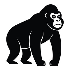 Solid color Cross River Gorilla animal vector design