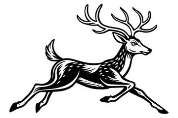 deer animal vector silhouette illustration