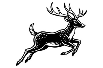 deer animal vector silhouette illustration