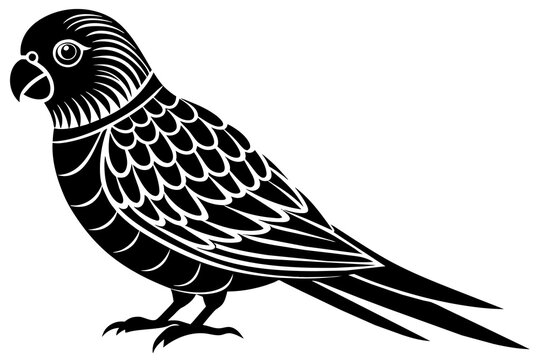 recommend clip art: parakeet bird silhouette vector illustration