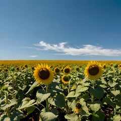 Obraz premium Sun flowers in the fields