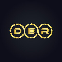 DER logo. D E R design. White DER letter. DER, D E R letter logo design. D E R letter logo design in FIVE, FOUR, THREE, style. letter logo set in one artboard. D E R letter logo vector design.