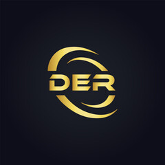 DER logo. D E R design. White DER letter. DER, D E R letter logo design. D E R letter logo design in FIVE, FOUR, THREE, style. letter logo set in one artboard. D E R letter logo vector design.