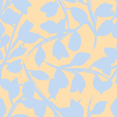 Pastels Tropical Leaf Seamless Pattern Design