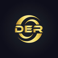 DER logo. D E R design. White DER letter. DER, D E R letter logo design. D E R letter logo design in FIVE, FOUR, THREE, style. letter logo set in one artboard. D E R letter logo vector design.