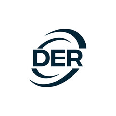 DER logo. D E R design. White DER letter. DER, D E R letter logo design. D E R letter logo design in FIVE, FOUR, THREE, style. letter logo set in one artboard. D E R letter logo vector design.