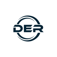 DER logo. D E R design. White DER letter. DER, D E R letter logo design. D E R letter logo design in FIVE, FOUR, THREE, style. letter logo set in one artboard. D E R letter logo vector design.