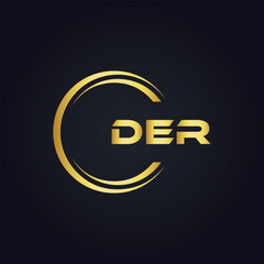 DER logo. D E R design. White DER letter. DER, D E R letter logo design. D E R letter logo design in FIVE, FOUR, THREE, style. letter logo set in one artboard. D E R letter logo vector design.