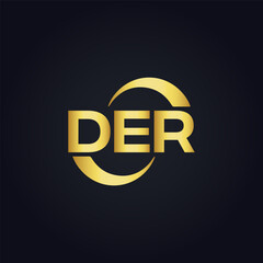 DER logo. D E R design. White DER letter. DER, D E R letter logo design. D E R letter logo design in FIVE, FOUR, THREE, style. letter logo set in one artboard. D E R letter logo vector design.