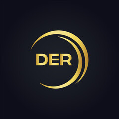 DER logo. D E R design. White DER letter. DER, D E R letter logo design. D E R letter logo design in FIVE, FOUR, THREE, style. letter logo set in one artboard. D E R letter logo vector design.