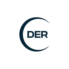 DER logo. D E R design. White DER letter. DER, D E R letter logo design. D E R letter logo design in FIVE, FOUR, THREE, style. letter logo set in one artboard. D E R letter logo vector design.