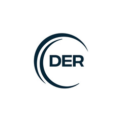 DER logo. D E R design. White DER letter. DER, D E R letter logo design. D E R letter logo design in FIVE, FOUR, THREE, style. letter logo set in one artboard. D E R letter logo vector design.