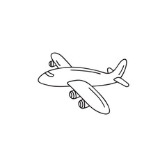 Illustration of a plane doodle draw