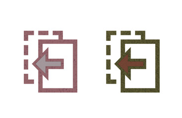 copy icon symbol red and gray 