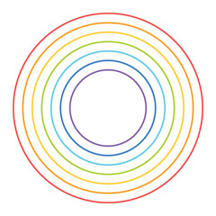 Striped colorful frame in seven rainbow. Striped colorful rainbow border frame background design. Colorful paint splatter background. Vector illustration. EPS 10