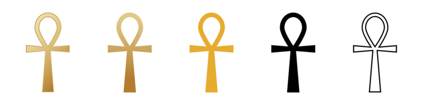 Ankh Egyptian cross symbol of life. Ank ancient egypt key symbol
