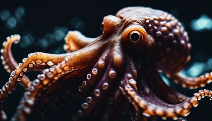 close-up of octopus, realistic
