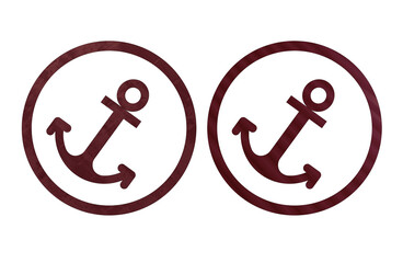 Anchor icon symbol red