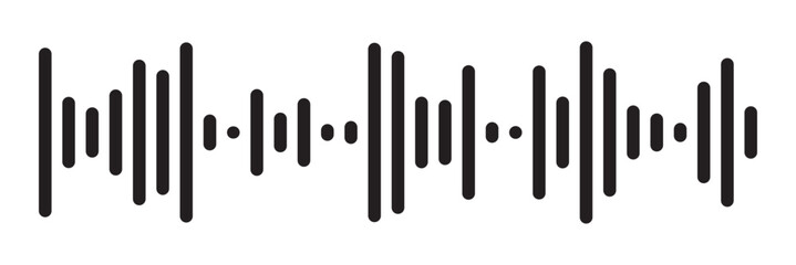 Sound wave set. Sound waves, Equalizer, Audio waves, Radio signal, Music. Recording. Vector illustration on white background in eps 10.