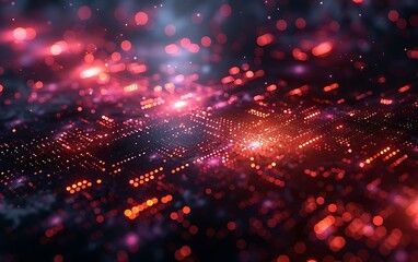 Obraz premium Abstract Tech Background,Digital Data Transfer Visualization Graphic