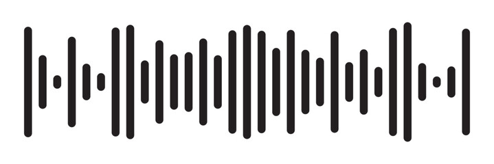 Waves of the equalizer. Vector illustration of music sound on isolated background. Drawing of radio signal painted by black inks. Sketch of musical soundtrack. Etching of voice record. In eps 10.