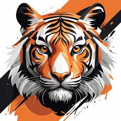 Obraz premium Abstract Splendor, a tiger's face