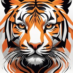 Fototapeta premium Abstract Splendor, a tiger's face