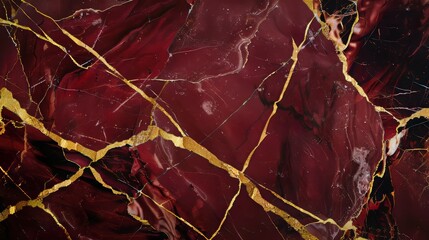 Rosso Levanto color marble luxury, with gold streaks, website background 