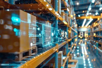 Fototapeta premium Highlighting the innovation in supply chain management that enhances a startup s overall business model and market position