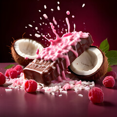 coconut chocolate cake ice