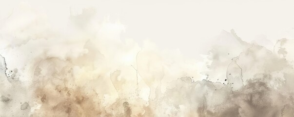Abstract beige watercolor background with soft brush strokes. Ideal for artistic designs, textures, and creative projects.