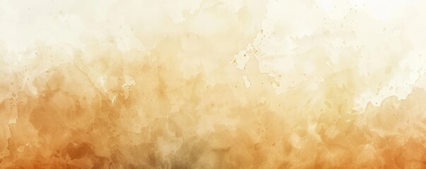 Abstract watercolor gradient with warm earthy tones creating a lighter brownish-orange to white transition background. Ideal for artistic designs.