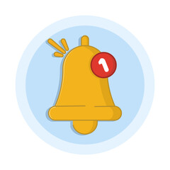 Bell Notification Pop up Concept, Number of new unopened or read notifications, unread message reminders, emails and messages, email marketing campaigns, new email messages, flat vector illustration.
