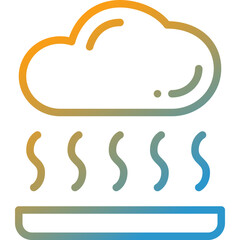 el nino gradient line icon