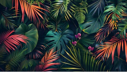 palm leaves background