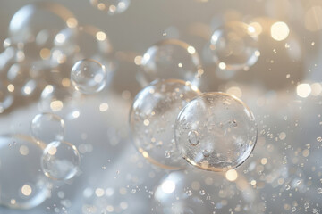 Fototapeta premium Full frame of the textures formed by the soap bubbles