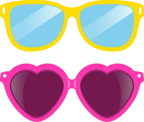 Fancy sun glasses vector cartoon
