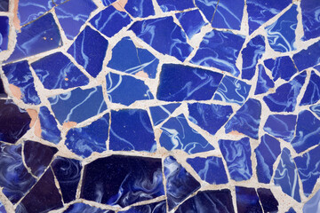 Blue color mosaic background