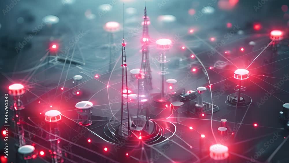 Poster A cyber security network technology background animated with a fingerprint icon.