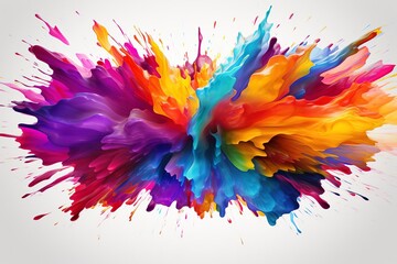 Watercolor image of colored dust scattered on a white background_LGBTQBG824