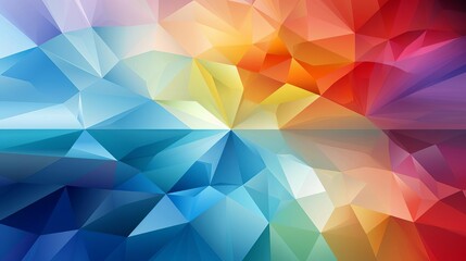 Obraz premium Watercolor image is arranged in a polygonal pattern in celebration of Pride Month. perfect for use as a background._LGBTQBG9999_07