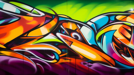 Graffiti on the wall. Modern street art creative background	