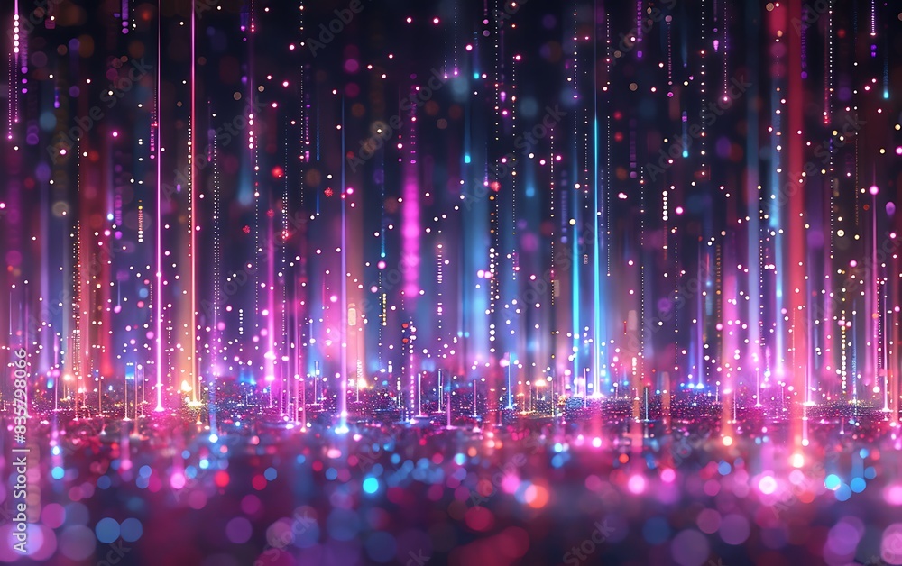 Aufkleber abstract tech background,digital data transfer visualization graphic