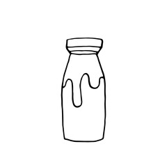 Glass Jar Line Art Hand Drawn