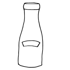 Bottle Hand Drawn Line Art