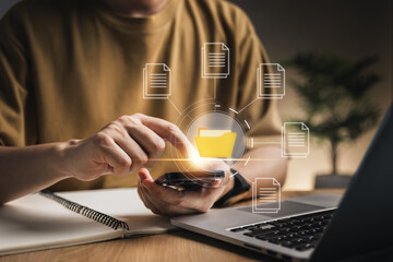 Document Management System (DMS), online documentation database and process automation to efficiently manage files, knowledge and documentation in enterprise with ERP Corporate business technology.