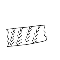 Tape Abstract Line Art Hand Drawn